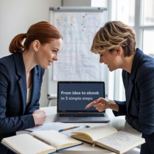 two women working